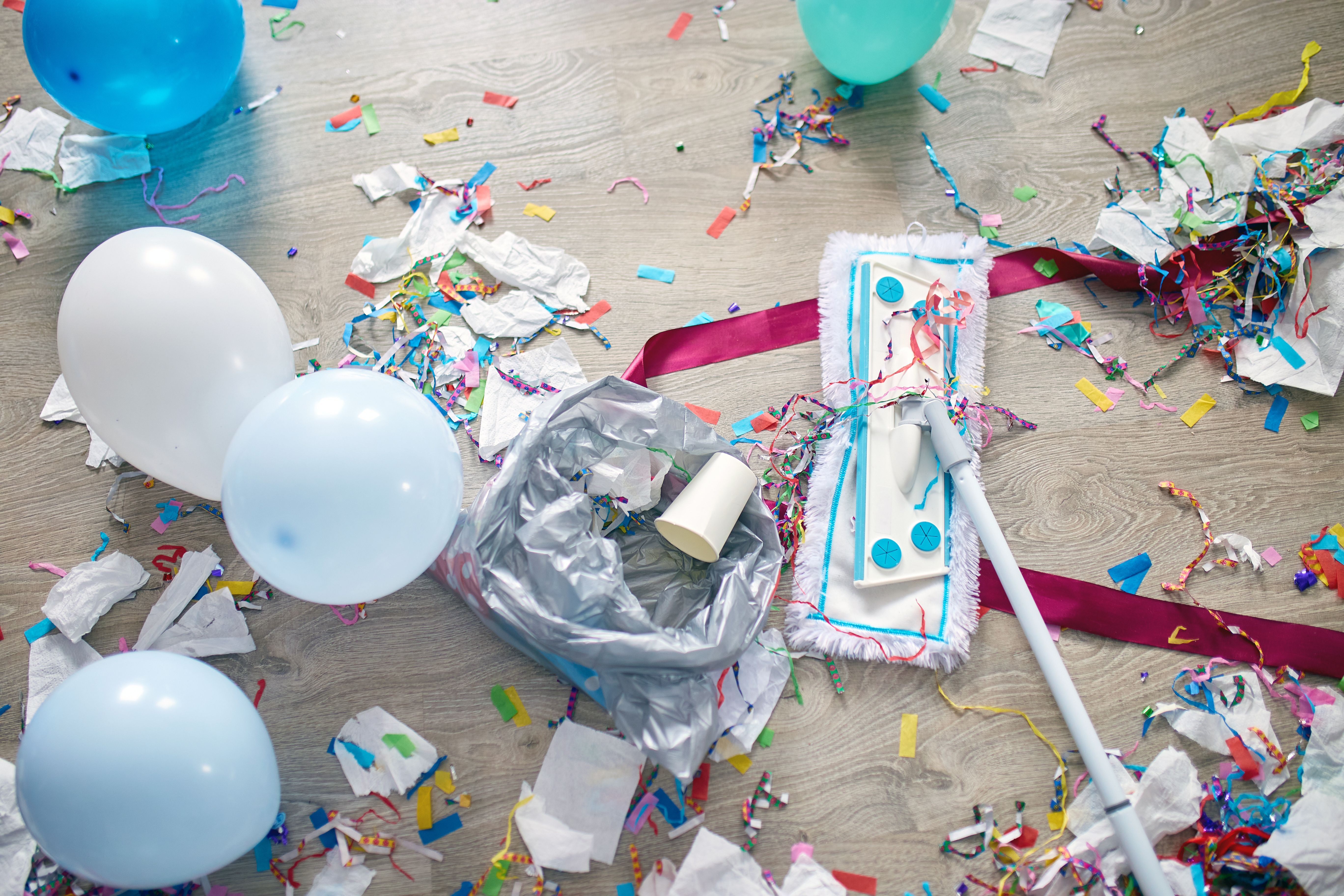 A mess left after a large event - Event Cleanup Made Easy With Dumpster Dudez of Central Texas