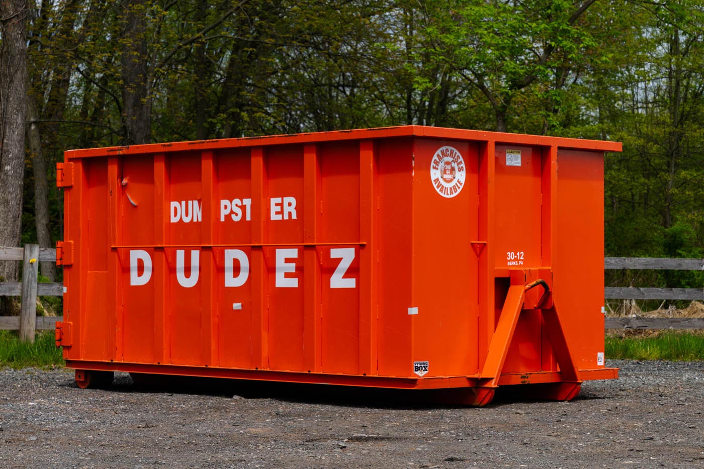 Dumpster Dudez Main Line 25 yard dumpster rental.