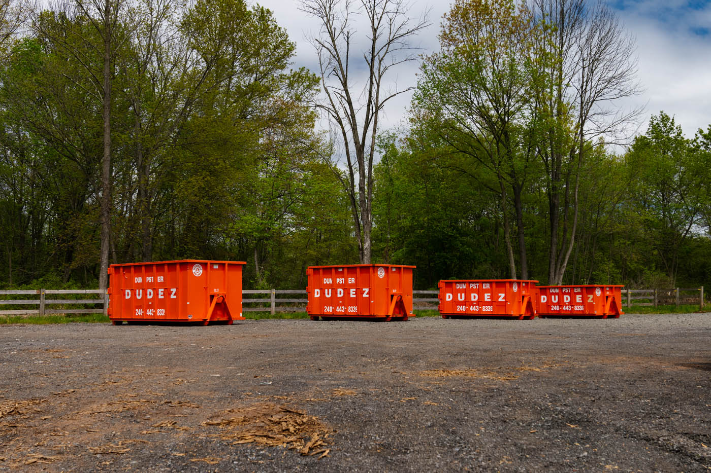 
				Sky view of a holding lot for Winchester / Front Royal commercial dumpsters at Dumpster Dudez.		
			