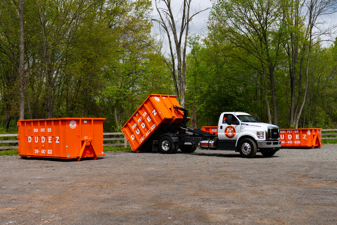 Dumpster Dudez construction dumpster rental in Raleigh, NC.