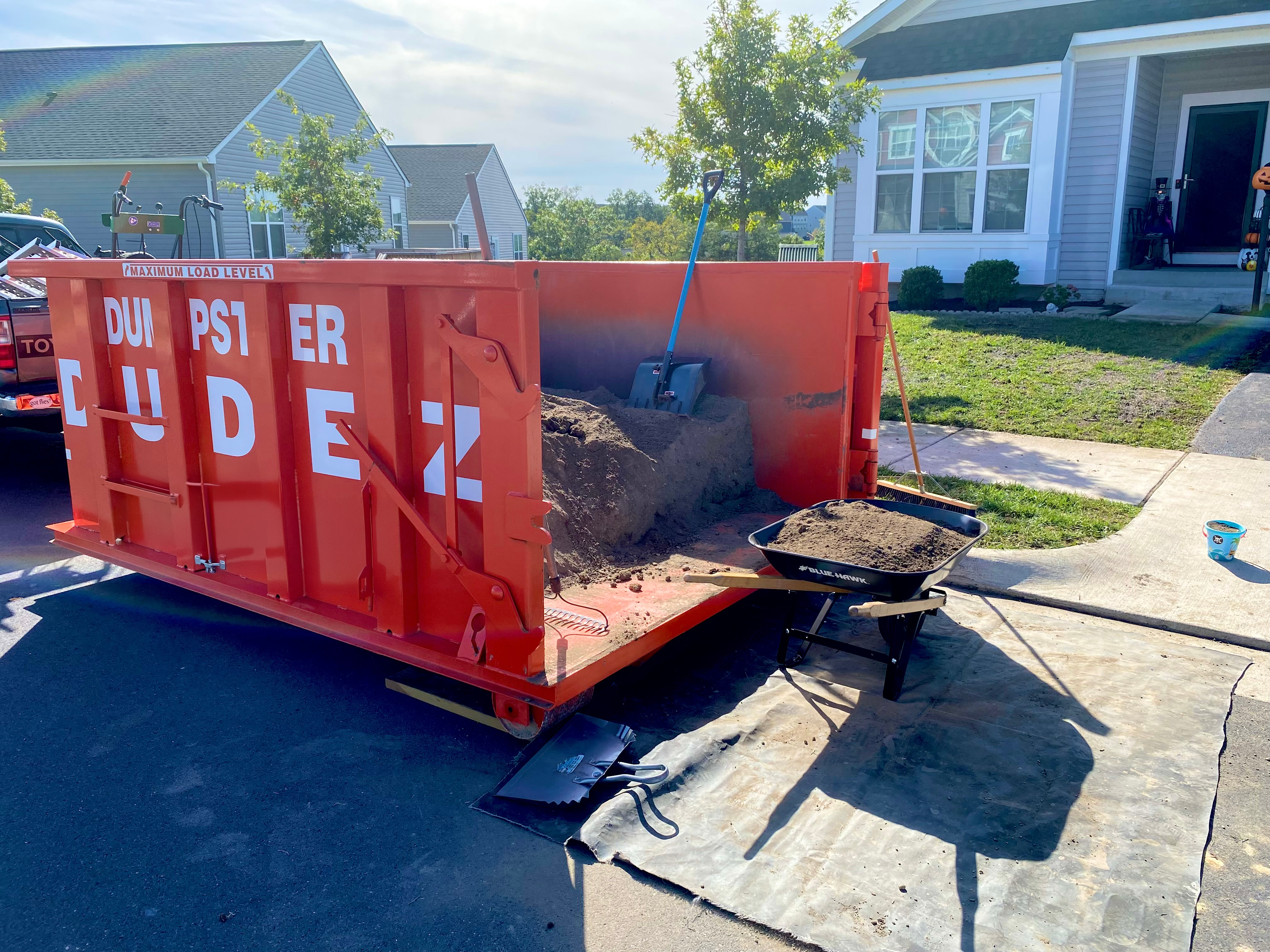 
				Dumpster Dudez dumpsters outside in Cincinnati, OH.
			