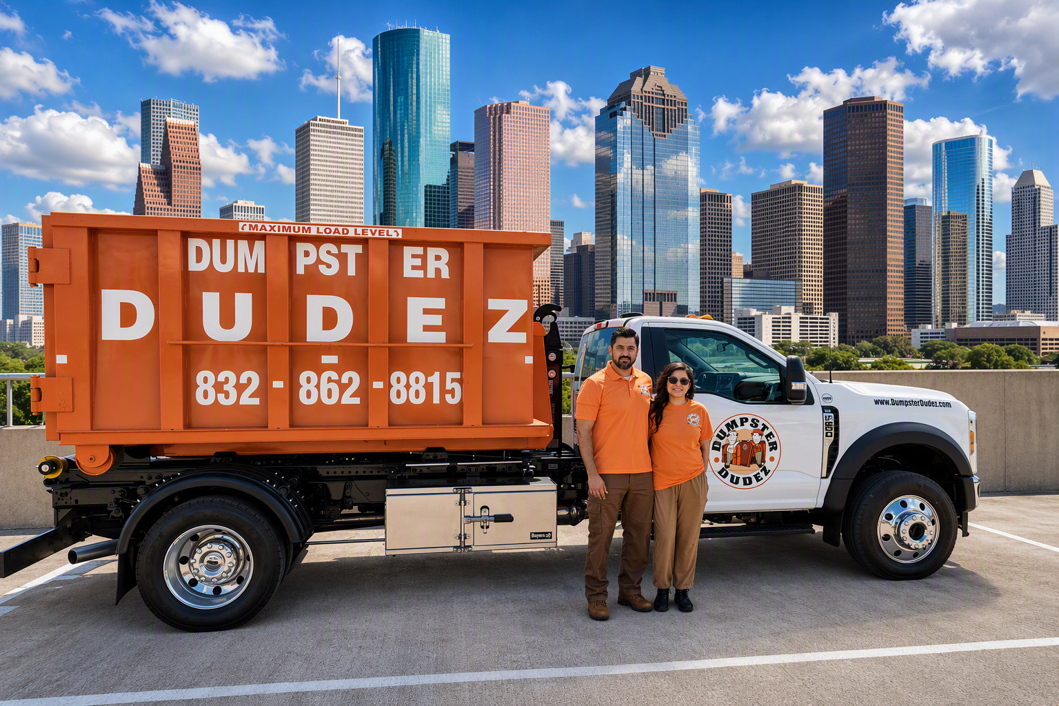 Mayra Munoz and Zeeshan Khan - Dumpster Dudez of Houston